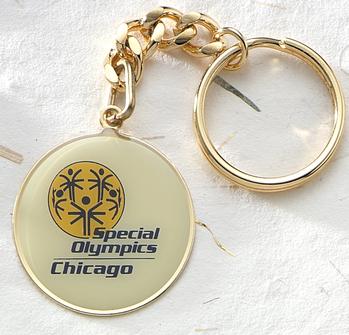 Silk Screened Small Round Key Tag