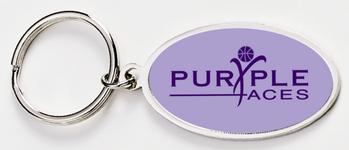 Silvertone Oval Digital Key Tag