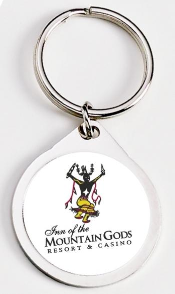 Silvertone Round Digital Key Tag