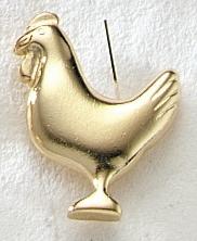 Chicken Cast Lapel Pin