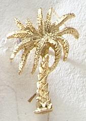 Palm Tree Cast Lapel Pin
