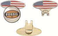 Oval American Flag Hat Clip