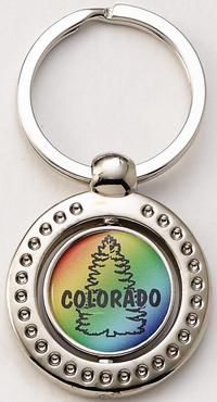 Silvertone Blingie Spinner Digital Key Tag