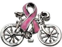 Awareness Ribbon with Bike Lapel Pin