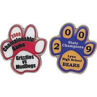 Paw shape Digital Emblem Trading Pins